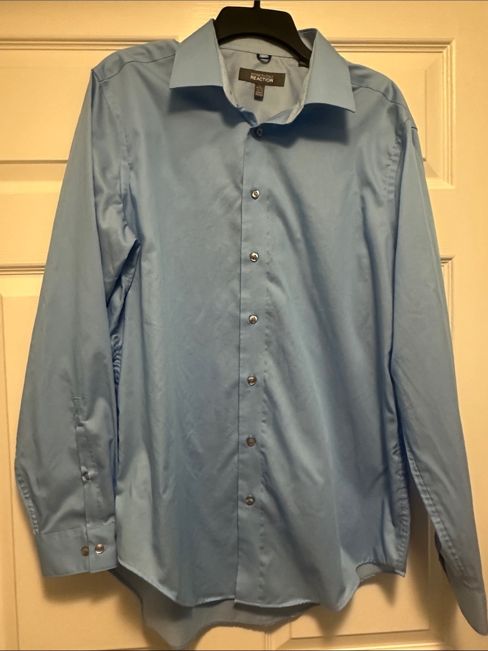 Kenneth Cole Reaction Light Blue Men's Dress Shirt - Classic Point Collar